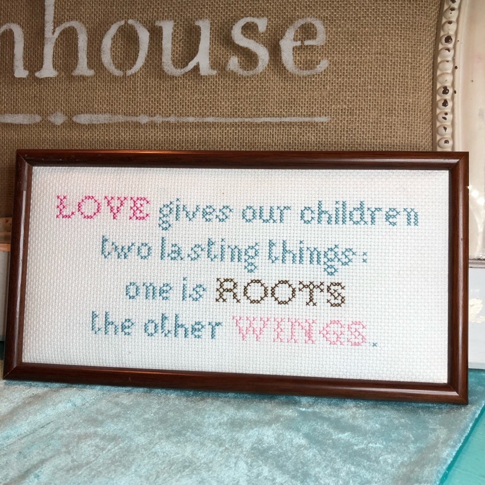 Vintage Custom Framed Needlepoint